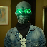 Skull Movable Mouth Latex Mask